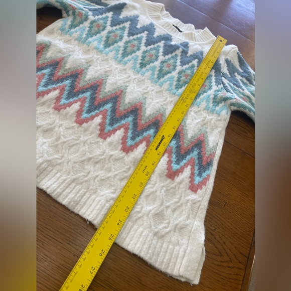 Talbots ZIG-ZAG FAIR ISLE CREWNECK PULLOVER LP - Picture 13 of 14